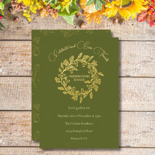 Elegant Autumn Berries Wreath Green Friendsgiving