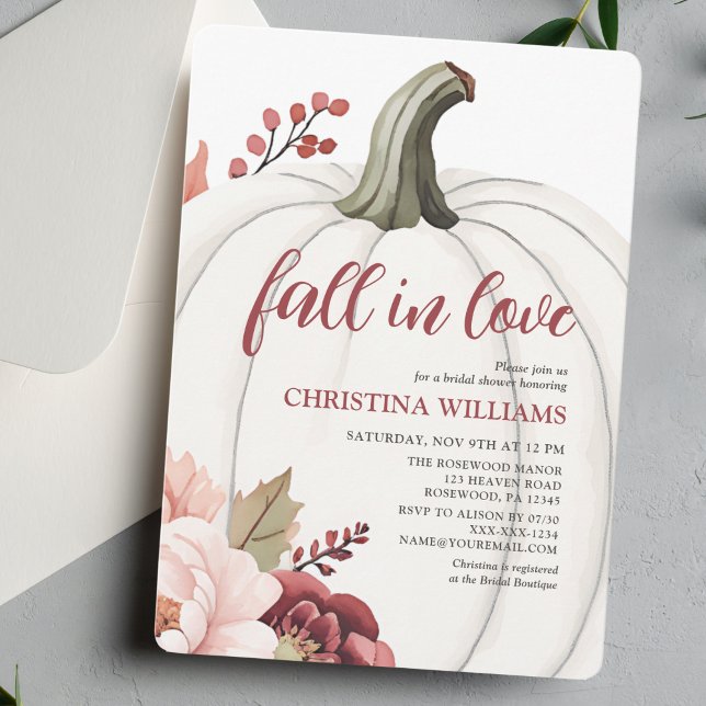 Elegant Autumn Bridal Shower Invitation (Creator Uploaded)