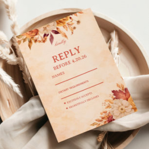 Elegant Autumn Floral Guest Response