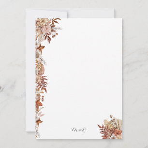 Elegant Autumn Floral Wedding Invitation