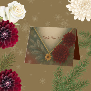 elegant autumn floral wedding table number