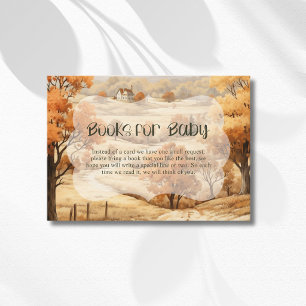 Elegant Autumn Forest Watercolor Books For Baby Enclosure Card