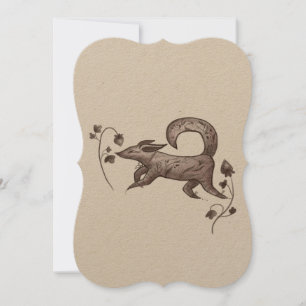 elegant autumn  fox  holiday card