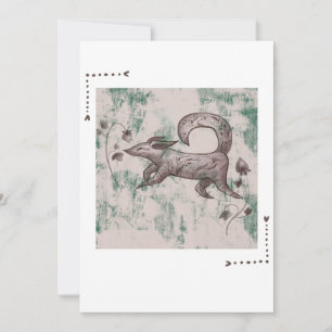 elegant autumn  fox  holiday card