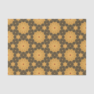 Elegant Autumn Geometric Pattern Abstract Floral Tissue Paper