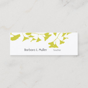 Elegant Autumn Golden Ginkgo Branch Professional Mini Business Card