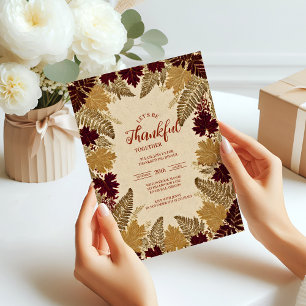 Elegant Autumn Harvest Celebration Invitation