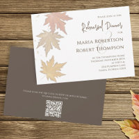 Elegant Autumn Leaves Fall Greenery QR Code