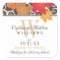 Elegant Autumn Leaves Wedding Monogram Wine