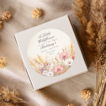 Elegant Autumn Meadow Wildflower Baby Shower Favou