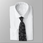 Elegant Autumn Skeleton Leaf Pattern Black Tie<br><div class="desc">Autumn leaves pattern elegant tie for Autumn or Winter.</div>