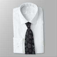 Elegant Autumn Skeleton Leaf Pattern Black