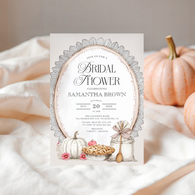 Elegant Autumn Vintage Bridal Shower Invitation (Creator Uploaded)