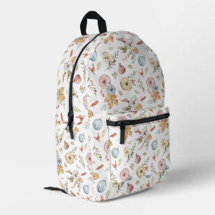 Elegant Autumn Watercolor Pattern Printed Backpack