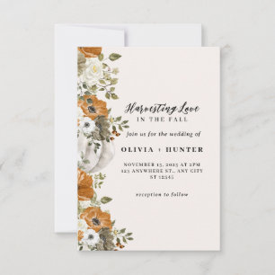 Elegant Autumn Wedding Invitation