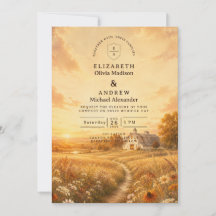 Elegant Autumn Wildflower Wedding