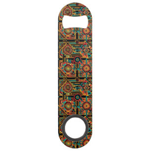 Elegant Azure "Aztec Dream" Handheld Speed Bottle