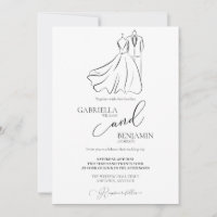 Elegant B&W Wedding Tux & Dress Formal Wedding