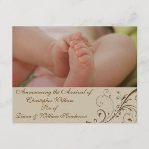 Elegant Baby Announcement