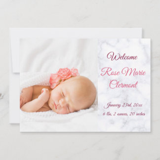 Elegant Baby Birth Announcement – with Photo