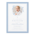 Elegant Baby Blue Bow Boy Photo Baptism