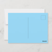 Elegant Baby Blue Glossy Postcard for Special Mess