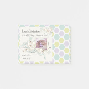 Elegant Baby Boy or Girl Scrapbook Photo Frame Post-it Notes