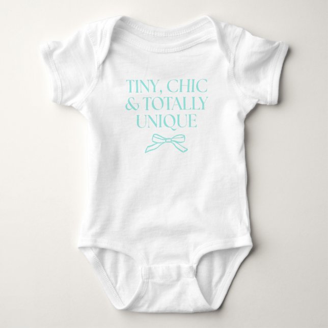 Elegant Baby & Co Teal Baby Shower Bodysuit (Front)