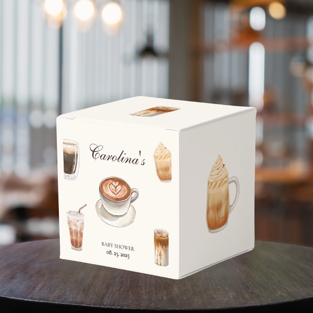 Elegant Baby is Brewing Coffee baby Shower Favour Box (Creator Uploaded)