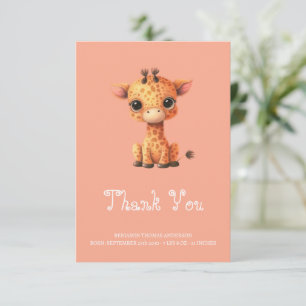 Elegant Baby Personalised Photo Collage Newborn Thank You Card