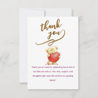 Elegant Baby personalized Flat Thank You Card
