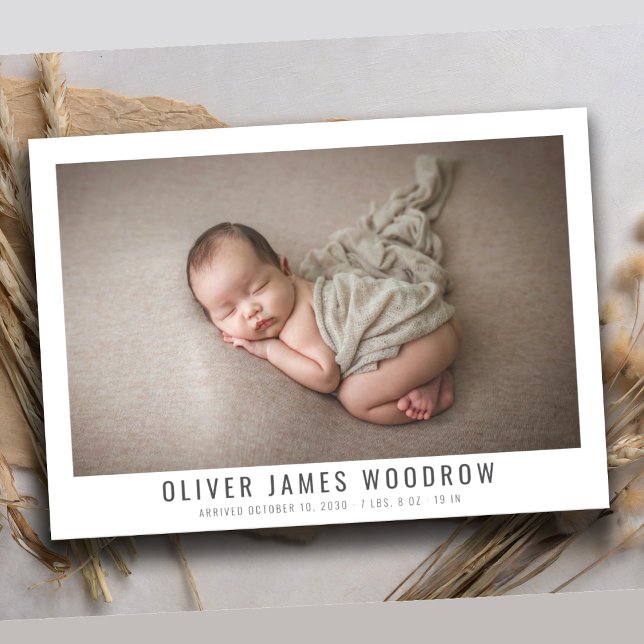 Elegant Baby Photo Collage Birth Announcement (Creator Uploaded)