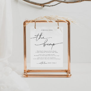 Elegant Baby Shower A Message From The Bump Sign