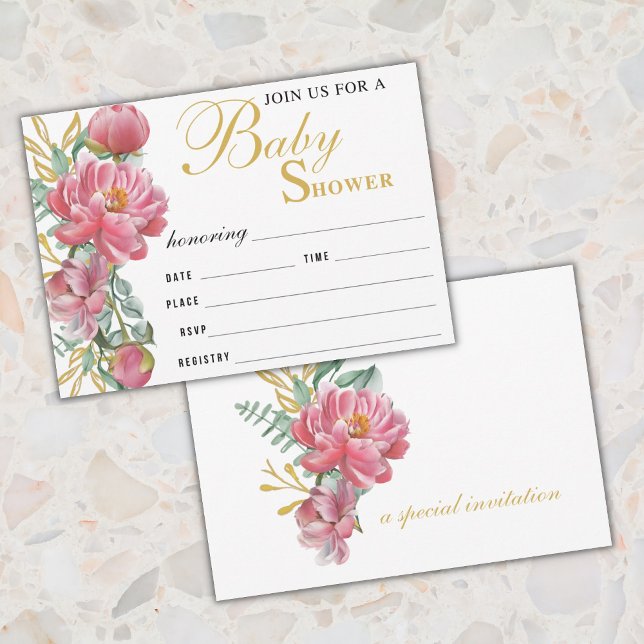 Elegant Baby Shower Fill In Invitation (Creator Uploaded)