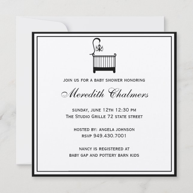 Elegant Baby Shower Invitation (Front)