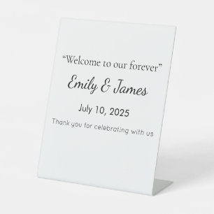 Elegant Baby Shower Pedestal Sign   Floral & Gold 