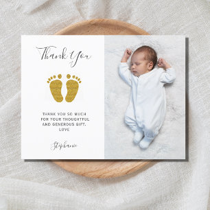 Elegant Baby Shower Photo Thank You Postcard