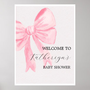 Elegant Baby Shower Welcome Poster