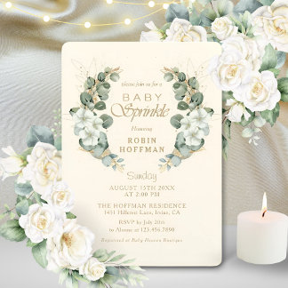 Elegant Baby Sprinkle Gender Neutral baby Shower  Invitation