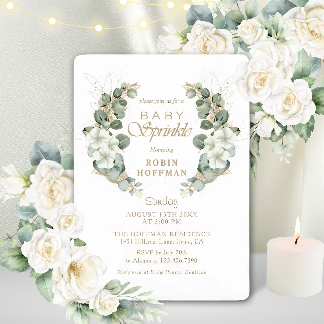 Elegant Baby Sprinkle Gender Neutral baby Shower  Invitation (Creator Uploaded)