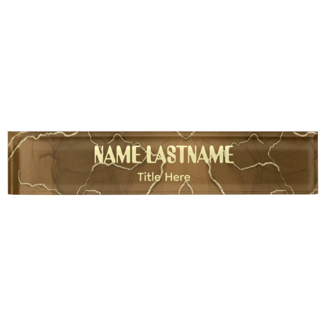 Elegant background custom name nameplate (Front)