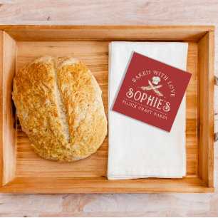 Elegant Baker's Red Business Card