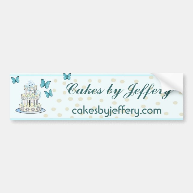 Elegant Bakery Bumpersticker Bumper Sticker (Front)