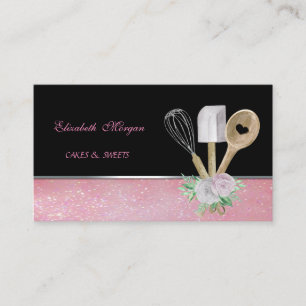 Elegant Bakery Pastry Hand Tools Business Card