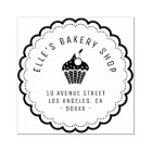 Elegant bakery shop business address rubber stamp