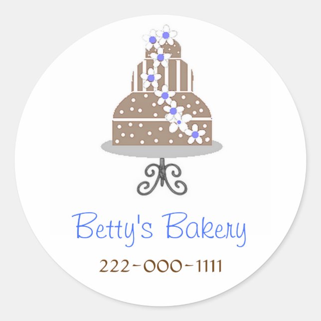 Elegant Bakery Stickers (Front)