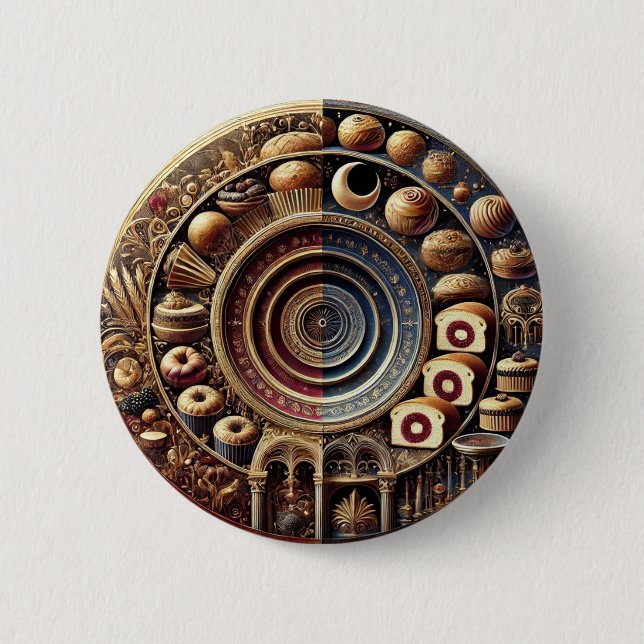 Elegant Baking 6 Cm Round Badge (Front)