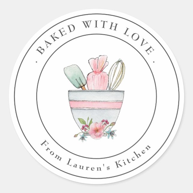 Elegant baking Utensils Label (Front)