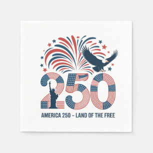 Elegant Bald Eagle America 250 Land of the Free  Napkin