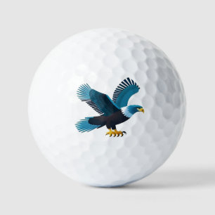 Elegant Bald Eagle Emblem Golf Balls